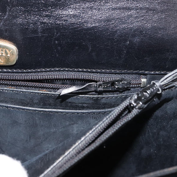 GIVENCHY Shoulder Bag Suede Black Gold Auth 149651