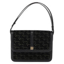 GIVENCHY Shoulder Bag Suede Black Gold Auth 149651-13