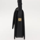 GIVENCHY Shoulder Bag Suede Black Gold Auth 149651-3