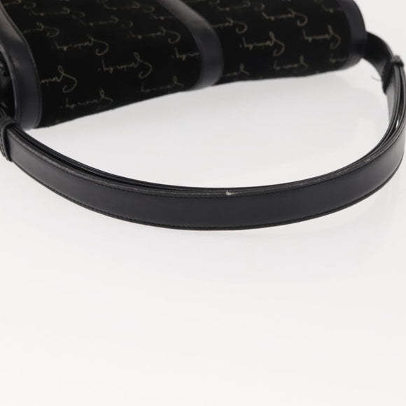 GIVENCHY Shoulder Bag Suede Black Gold Auth 149651