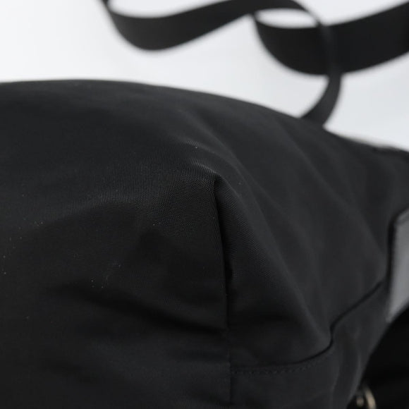 PRADA Shoulder Bag Nylon Black Silver Auth 149653