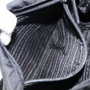 PRADA Shoulder Bag Nylon Black Silver Auth 149653-24