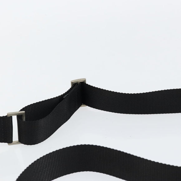 PRADA Shoulder Bag Nylon Black Silver Auth 149653