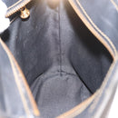 FENDI Pecan Canvas Shoulder Bag PVC Black Brown gold Auth 149654-17