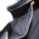 FENDI Pecan Canvas Shoulder Bag PVC Black Brown gold Auth 149654-20