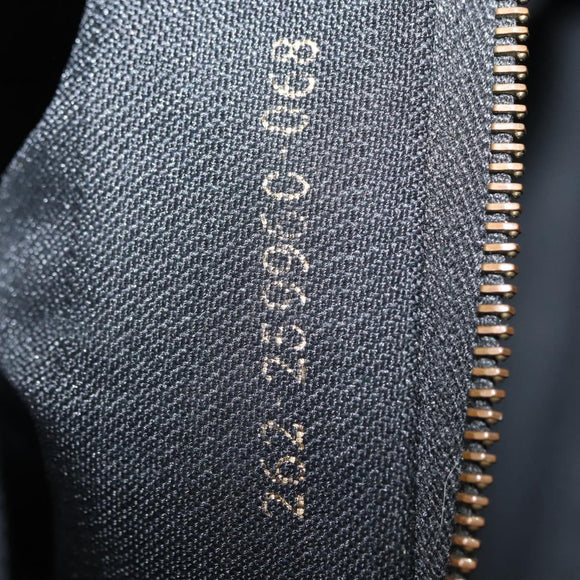 FENDI Pecan Canvas Shoulder Bag PVC Black Brown gold Auth 149654