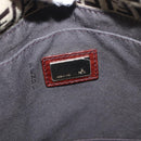 FENDI Zucchino Canvas Shoulder Bag Beige Gold Auth 149656-19