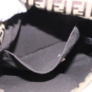 FENDI Zucchino Canvas Shoulder Bag Beige Gold Auth 149656-22