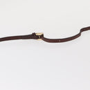 FENDI Zucchino Canvas Shoulder Bag Beige Gold Auth 149656-8