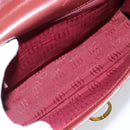 CARTIER Must Line Hand Bag Leather Bordeaux Gold Auth 149664-11