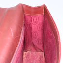 CARTIER Must Line Hand Bag Leather Bordeaux Gold Auth 149664-18