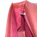 CARTIER Must Line Hand Bag Leather Bordeaux Gold Auth 149664-19