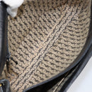 SAINT LAURENT Shoulder Bag Leather Black Gold Auth 149666-11