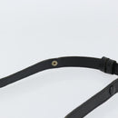 SAINT LAURENT Shoulder Bag Leather Black Gold Auth 149666-8