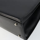 GIVENCHY Hand Bag Leather Black Gold Auth 149668-9