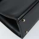 GIVENCHY Hand Bag Leather Black Gold Auth 149668-14