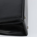 GIVENCHY Hand Bag Leather Black Gold Auth 149668-16