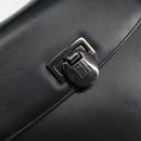 GIVENCHY Hand Bag Leather Black Gold Auth 149668-17