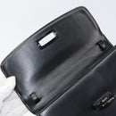 GIVENCHY Hand Bag Leather Black Gold Auth 149668-10