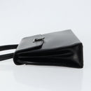 GIVENCHY Hand Bag Leather Black Gold Auth 149668-4