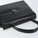 GIVENCHY Hand Bag Leather Black Gold Auth 149668-6