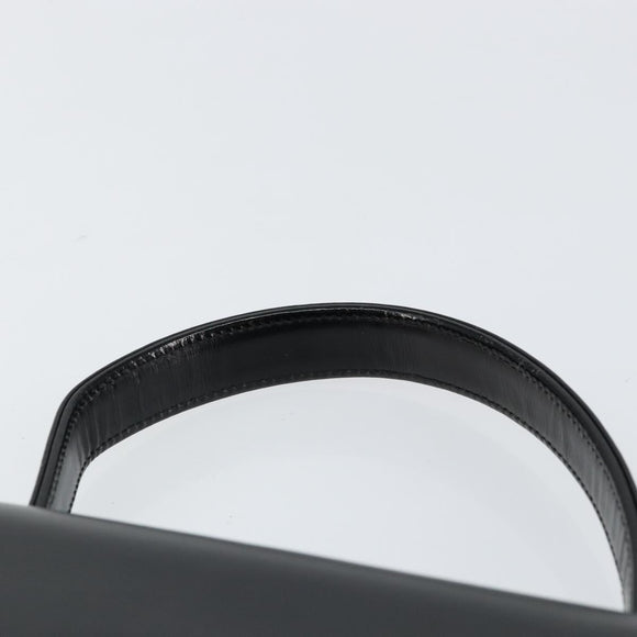 GIVENCHY Hand Bag Leather Black Gold Auth 149668