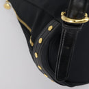 VERSACE Backpack Nylon Black Gold Auth 149669-16