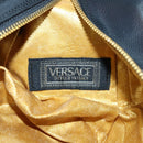 VERSACE Backpack Nylon Black Gold Auth 149669-19