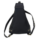 VERSACE Backpack Nylon Black Gold Auth 149669-2