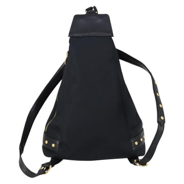 VERSACE Backpack Nylon Black Gold Auth 149669 - 0