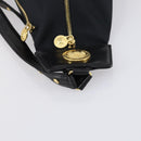 VERSACE Backpack Nylon Black Gold Auth 149669-6