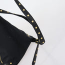 VERSACE Backpack Nylon Black Gold Auth 149669-7