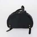 VERSACE Backpack Nylon Black Gold Auth 149669-5