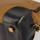 LOEWE Anagram Amazona 32 Hand Bag Leather Brown Gold Auth 149670-16