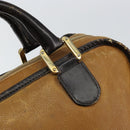 LOEWE Anagram Amazona 32 Hand Bag Leather Brown Gold Auth 149670-17