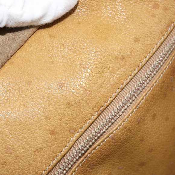 LOEWE Anagram Amazona 32 Hand Bag Leather Brown Gold Auth 149670