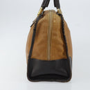 LOEWE Anagram Amazona 32 Hand Bag Leather Brown Gold Auth 149670-3
