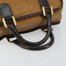 LOEWE Anagram Amazona 32 Hand Bag Leather Brown Gold Auth 149670-7