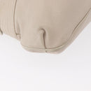 Salvatore Ferragamo Gancini Schoudertas Leer Zilver Wit Auth 149671-9