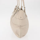 Salvatore Ferragamo Gancini Schoudertas Leer Zilver Wit Auth 149671-4