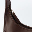 Coach Shoulder Bag Leather Dark Brown Auth 149672A-17