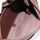 Coach Shoulder Bag Leather Dark Brown Auth 149672A-10
