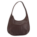 Coach Shoulder Bag Leather Dark Brown Auth 149672A-1