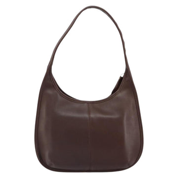 Coach Shoulder Bag Leather Dark Brown Auth 149672 - 0