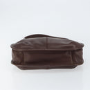 Coach Shoulder Bag Leather Dark Brown Auth 149672A-5