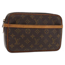 LOUIS VUITTON Monogram Compiegne 23 Clutch Bag M51847 LV Auth 149674-1