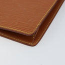 LOUIS VUITTON Epi Pochette Homme Bag Brown Zipangu Gold M52528 Auth 149676-15