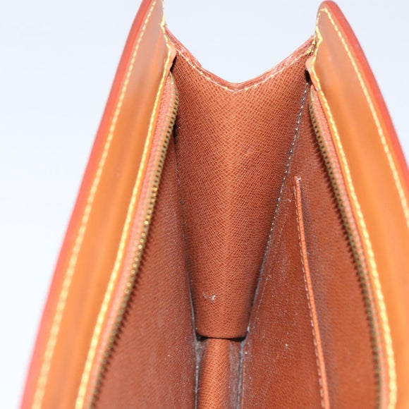 LOUIS VUITTON Epi Pochette Homme Bag Brown Zipangu Gold M52528 Auth 149676