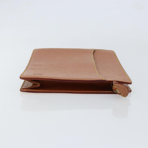 LOUIS VUITTON Epi Pochette Homme Bag Brown Zipangu Gold M52528 Auth 149676