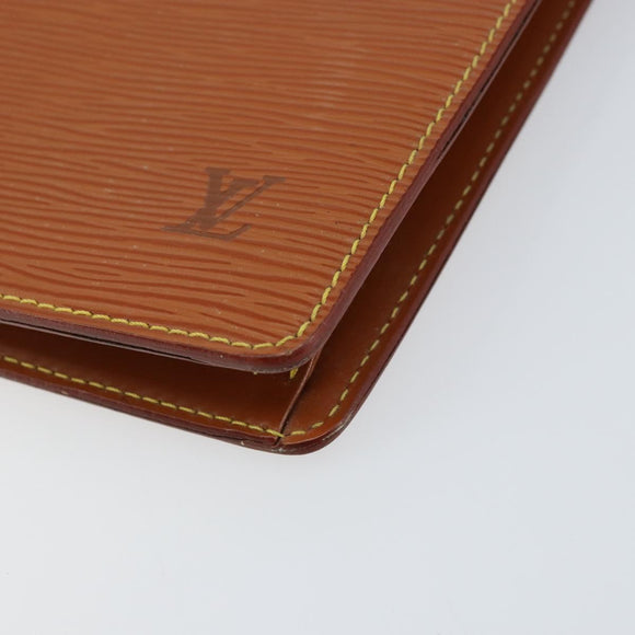 LOUIS VUITTON Epi Pochette Homme Bag Brown Zipangu Gold M52528 Auth 149676